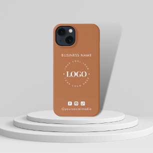Custom Business Logo & Social Media Minimalist iPh iPhone 13 Case