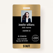 custom business logo sparkle glod & black Photo ID