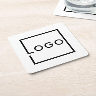Custom Business Logo Square Paper Coaster