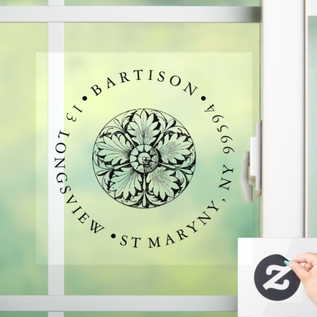 Custom BUSINESS LOGO STAMP shop sign floral (Home)
