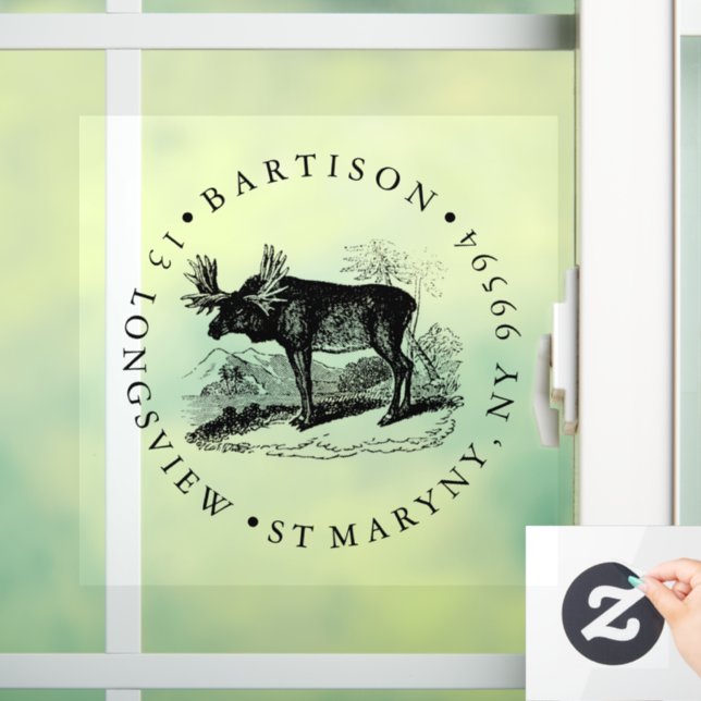 Custom BUSINESS LOGO STAMP shop sign moose (Home)