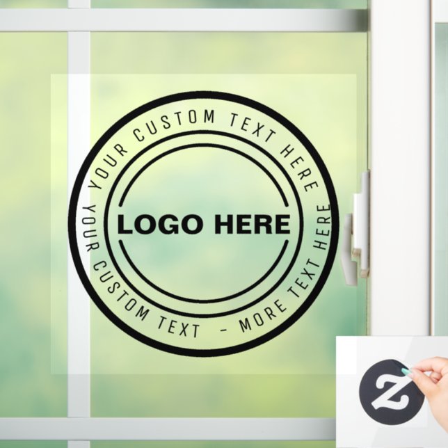 Custom BUSINESS LOGO STAMP Window Cling (Home)