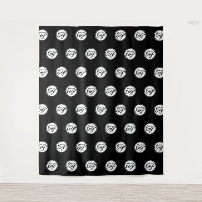 Custom Business Logo Step and Repeat Tapestry (Front)