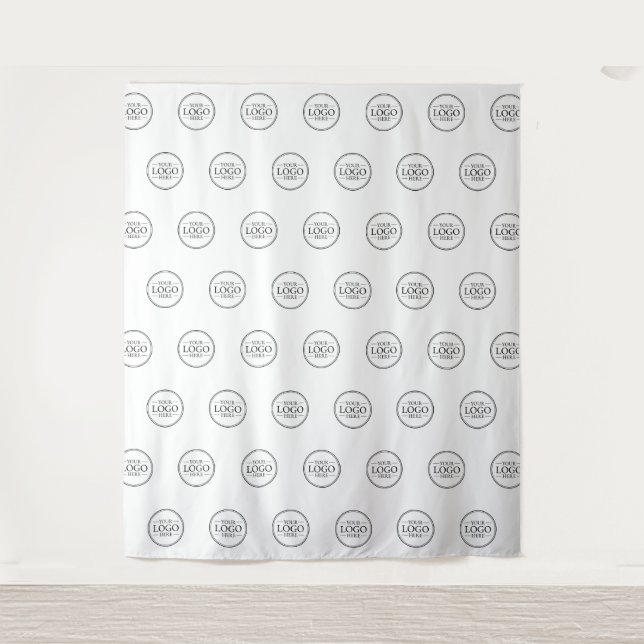 Custom Business Logo Step and Repeat Tapestry (Front)