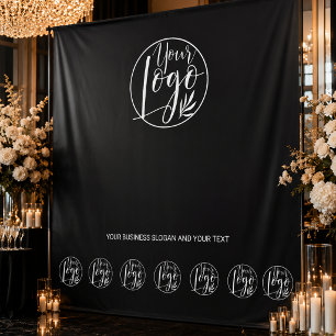 Custom Business Logo Step Repeat Photo Backdrop Tapestry
