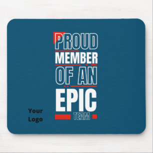 Custom Business Logo Teamwork Motivational Office Mouse Mat