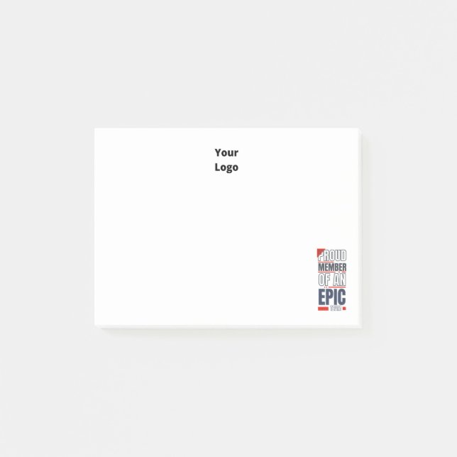 Custom Business Logo Teamwork Motivational Office Post-it Notes (Front)