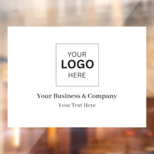 Custom Business Logo Template Window Cling