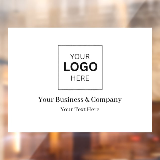 Custom Business Logo Template Window Cling (Sheet 2)