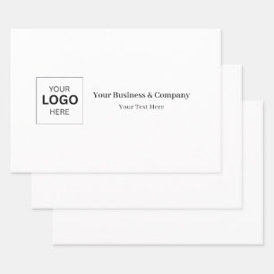 Custom Business Logo Template Wrapping Paper Sheet
