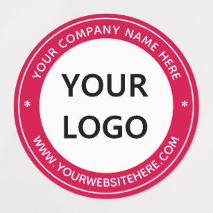 Custom Business Logo Text and Colors Round Labels