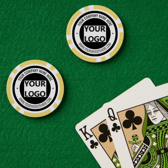 Custom Business Logo, Text and Colours Poker Chips (Poker Table (Double))