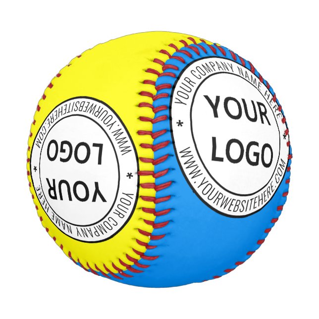 Custom Business Logo Text Baseball Choose Colours (Angled)