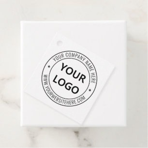 Custom Business Logo Text Company Favour Tags