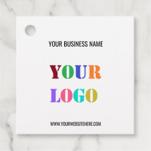 Custom Business Logo Text Company Favour Tags