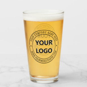 Custom Business Logo Text Company Glass Template