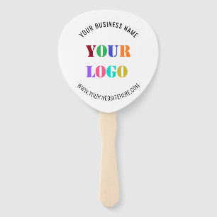 Custom Business Logo Text Company Hand Fan