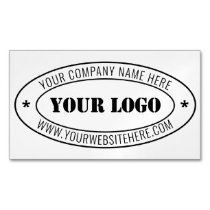 Custom Business Logo Text Company Personalised  Magnetic Business Card