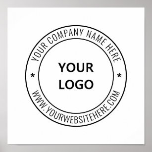 Custom Business Logo Text Company Poster Stamp