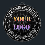 Custom Business Logo Text Dart Board - Your Colour<br><div class="desc">Custom Colours and Fonts - Dartboards with Simple Personalised Your Company Logo and Name Website or Custom Text Professional Design Promotional Business Dart Board / Gift - Add Your Logo - Image or Photo - QR Code / Name - Company / Website or Phone , E-mail / more - Resize...</div>