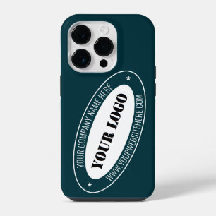 Custom Business Logo Text Info Your Colours iPhone 14 Pro Case