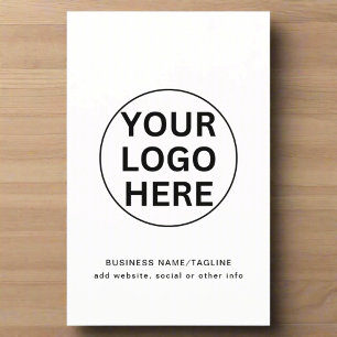 Custom Business Logo & Text l Black & White Promo Flyer