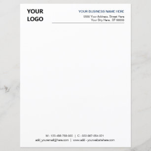 Custom Business Logo Text Letterhead Template