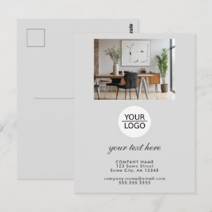 Custom Business Logo & Text Office Postcard