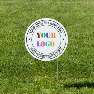 Custom Business Logo Text Outdoor Sign Template