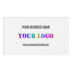 Custom Business Logo Text Personalised Name Tag