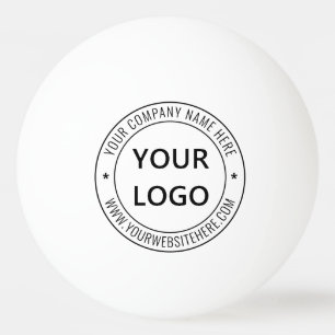 Custom Business Logo Text Ping Pong Ball Example