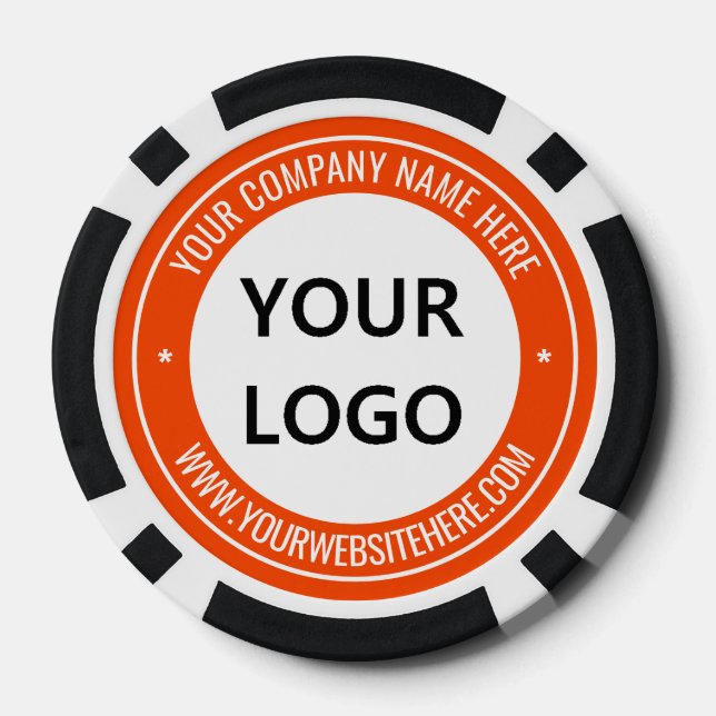 Custom Business Logo Text Poker Chips Choose Colou (Back)