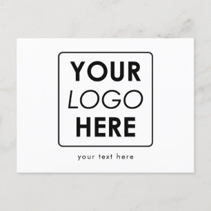 Custom Business Logo & Text Professional Holiday Postcard