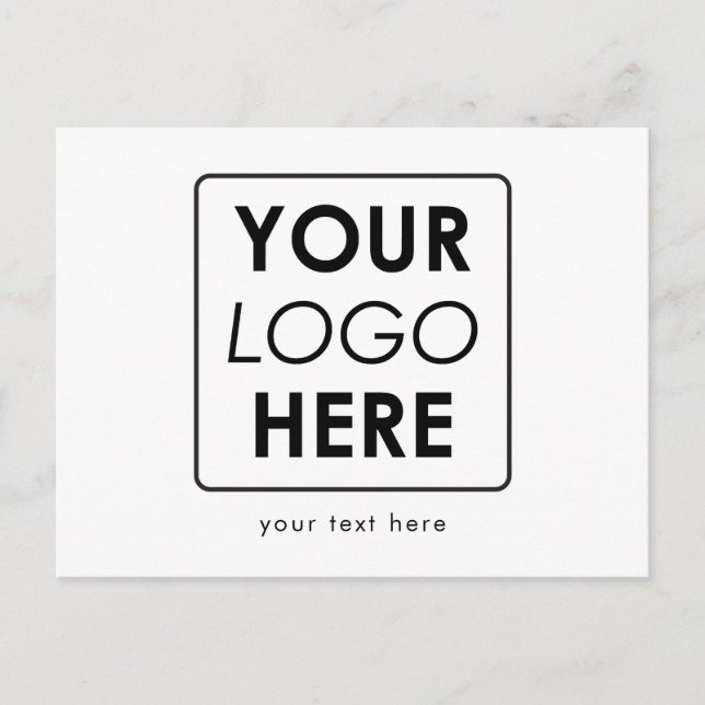 Custom Business Logo & Text Professional Holiday Postcard (Front)