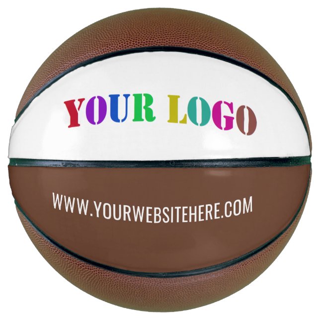 Custom Business Logo Text Promotional Basketball (Front)