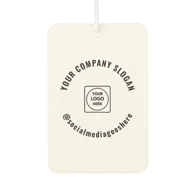 Custom Business Logo Text Promotional Branding Car Air Freshener (Front)