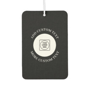 Custom Business Logo Text Promotional Branding Car Air Freshener