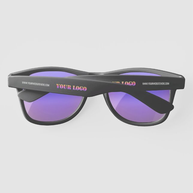 Custom Business Logo Text Promotional Sunglasses (Back)
