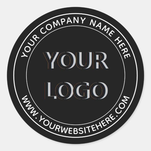 Custom Business Logo Text Stickers Choose Colour (Front)