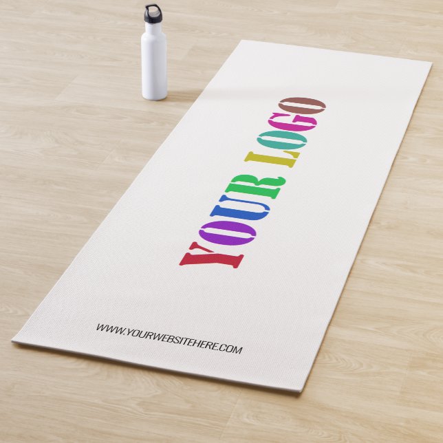 Custom Business Logo Text Yoga Mat - Choose Colour (In Situ)