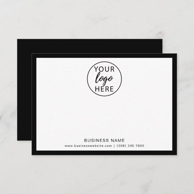 Custom Business Logo Thank You Card (Front/Back)