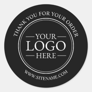 Custom Business Logo Thank You Classic Round Sticker
