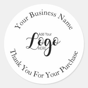 Custom Business Logo Thank You For Your Purchase  Classic Round Sticker