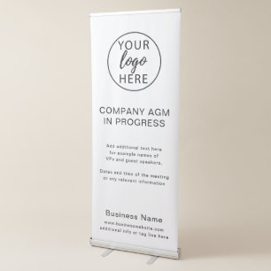 Custom Business Logo Vertical Retractable Banner