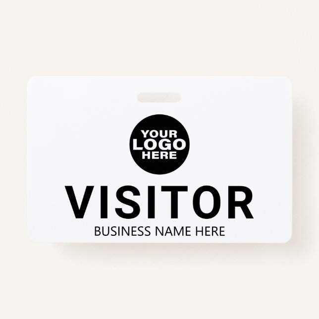 Custom Business Logo Visitor Pass ID Badge (Front)