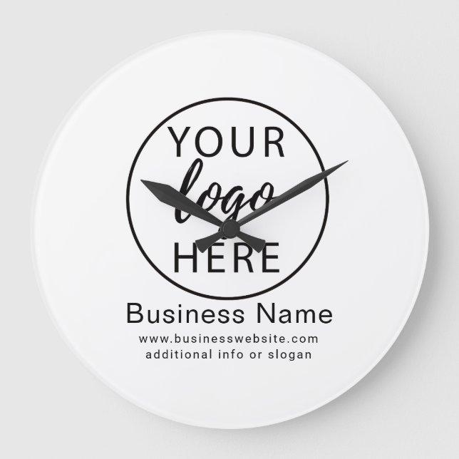 Custom Business Logo Wall Clock (Front)