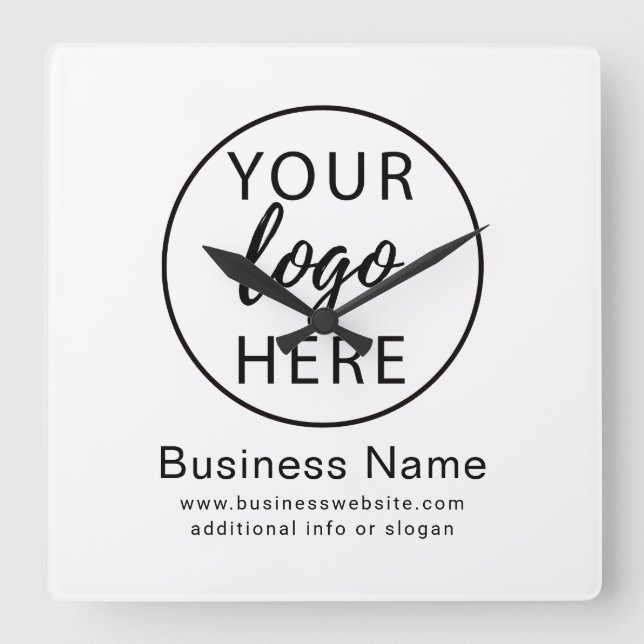 Custom Business Logo Wall Clock (Front)