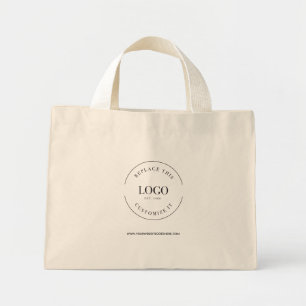 Custom Business Logo website Simple Mini Tote Bag