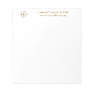 Custom Business Logo White Branded Promotional Notepad