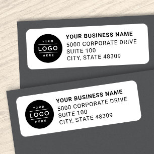 Custom Business Logo White Return Address